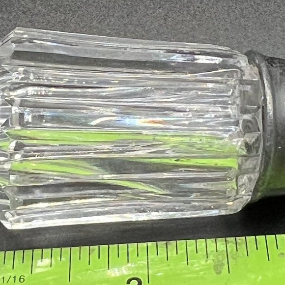 Cut Glass Salt & Pepper Shaker Pewter Toppers - Picture 10 of 14